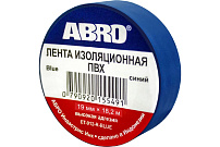 "ABRO" Изолента 19мм x 18,2м синяя