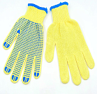 Перчатки х/б  с ПВХ жёлтые