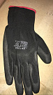 Перчатки синтетика черные с черн.ладонью